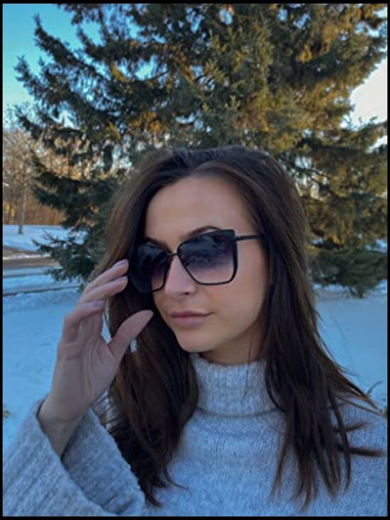 Cat Eye Oversized Sunglasses Lightweight UV400 Protection